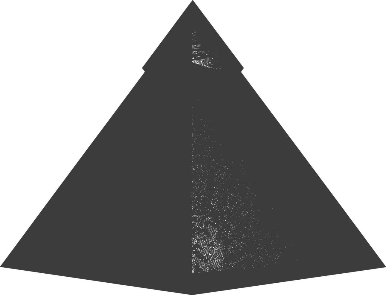 ai generato silhouette antico egiziano piramide simbolo logo nero colore solo vettore