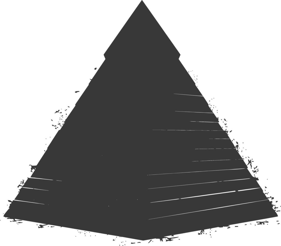 ai generato silhouette antico egiziano piramide simbolo logo nero colore solo vettore