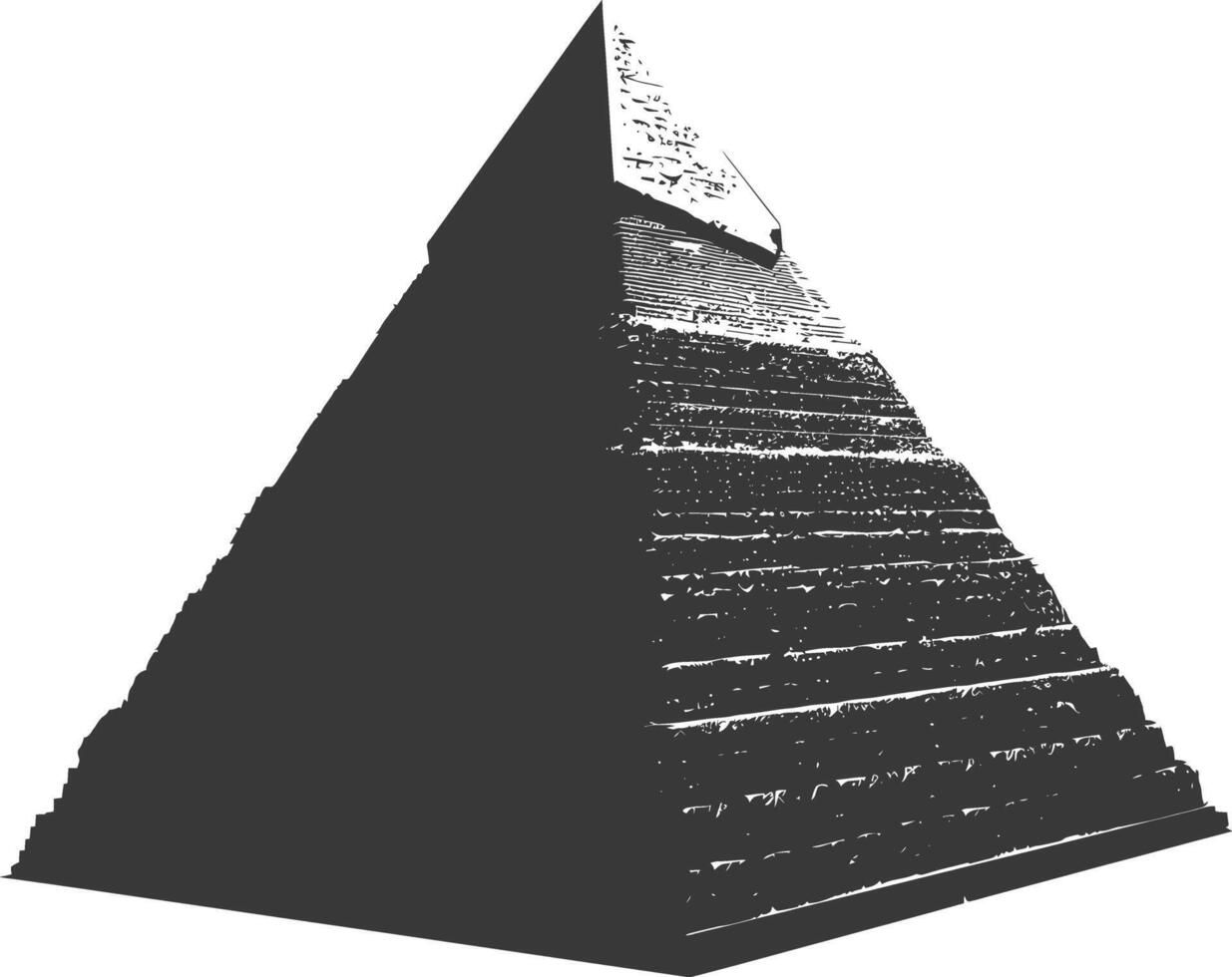 ai generato silhouette antico egiziano piramide simbolo logo nero colore solo vettore