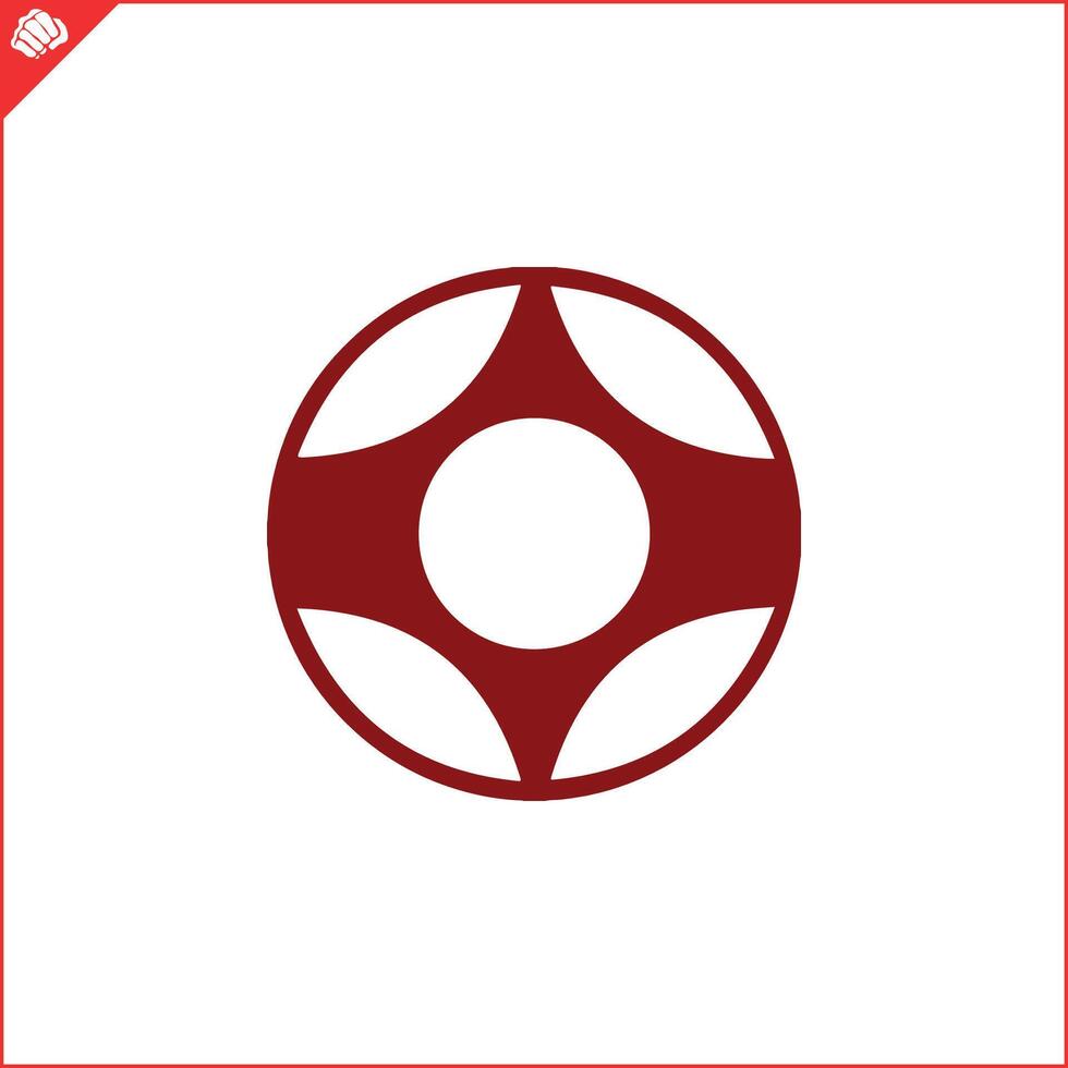 emblema, simbolo Kanku kyokushinkai karatè vettore