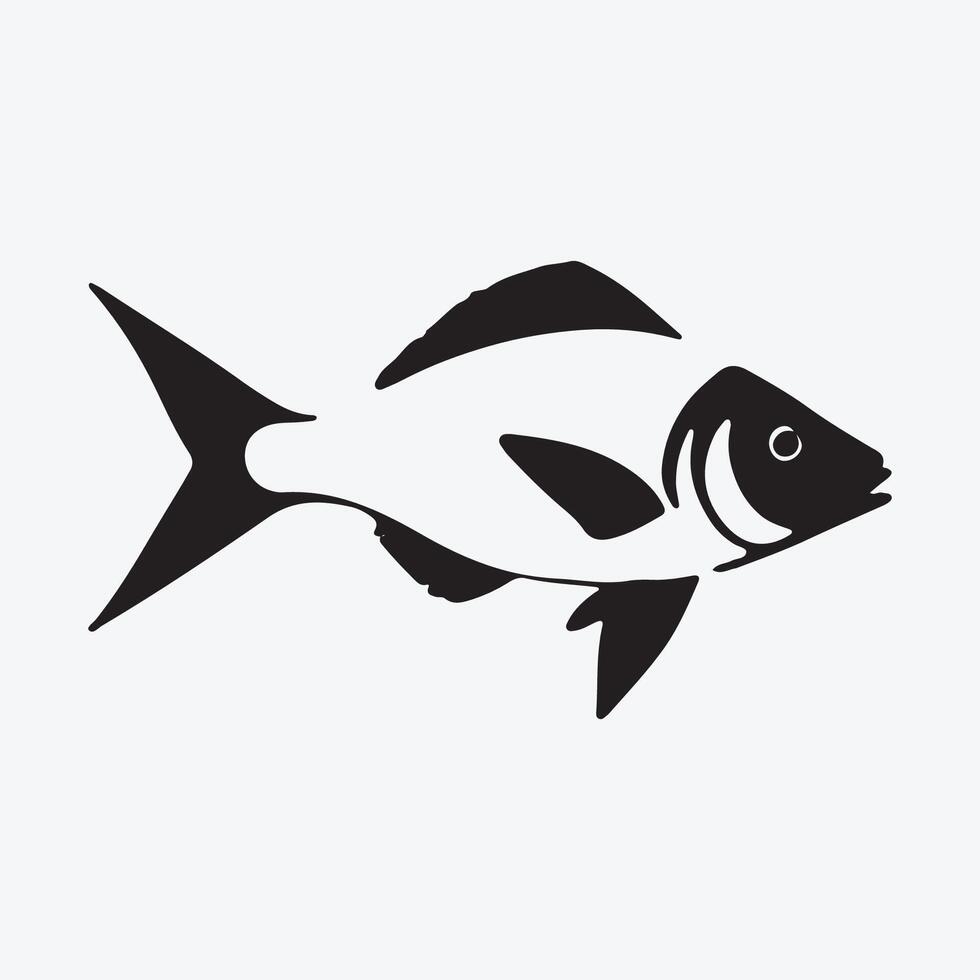 pesce icona animale logo vettore