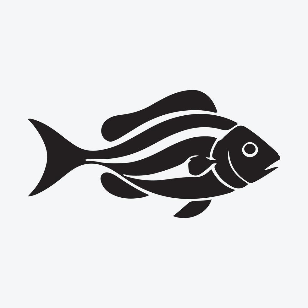 pesce icona animale logo vettore