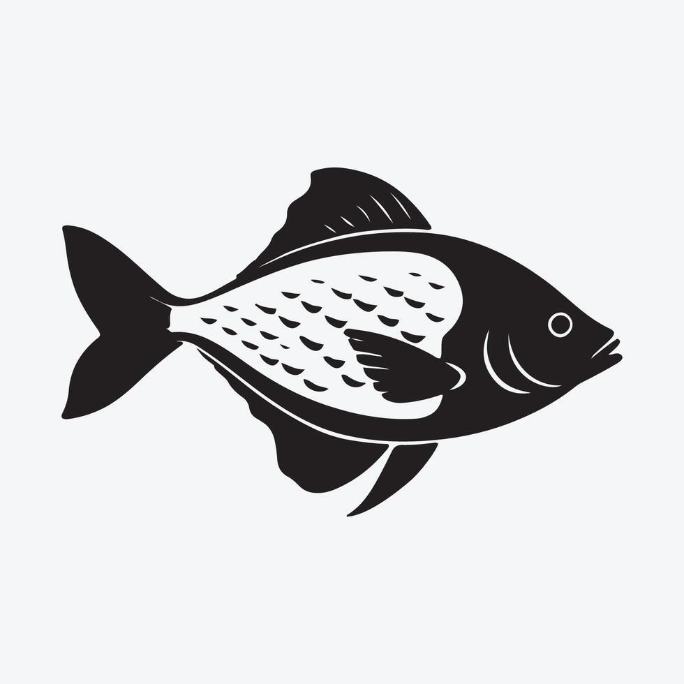 pesce icona animale logo vettore