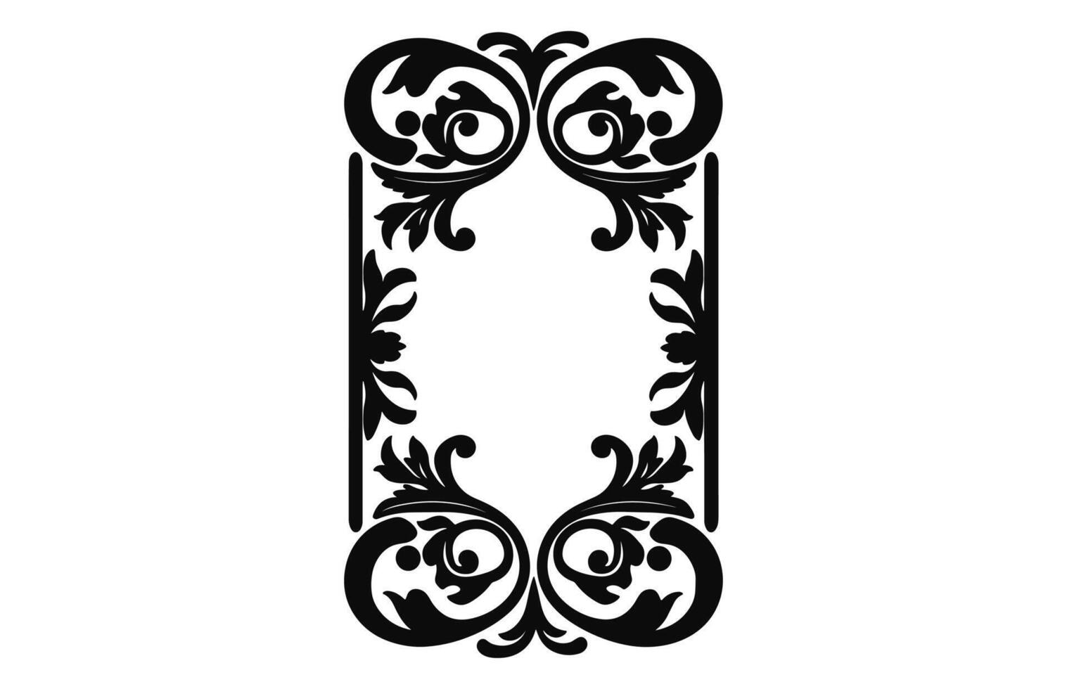 un' decorativo rettangolo telaio vettore, Vintage ▾ ornamentale confine schema vettore