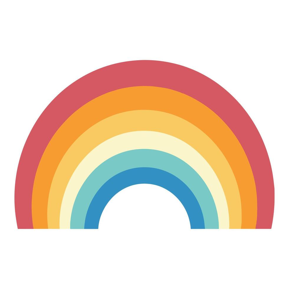 un' boho arcobaleno colorato illustrazione vettore gratuito