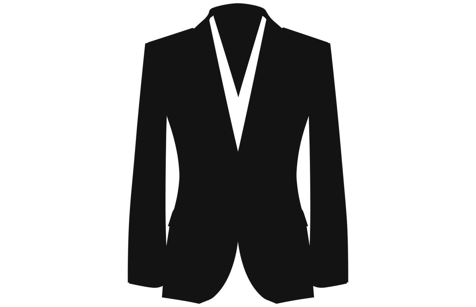 completo da uomo sagoma, uomini blazer o giacca simbolo semplice silhouette icona su sfondo vettore