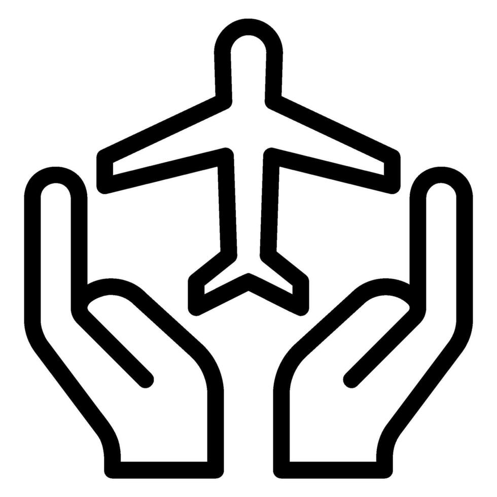icona della linea delle mani vettore