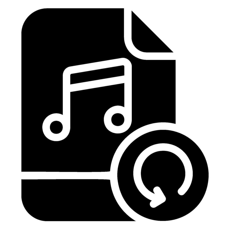 icona del glifo musicale vettore