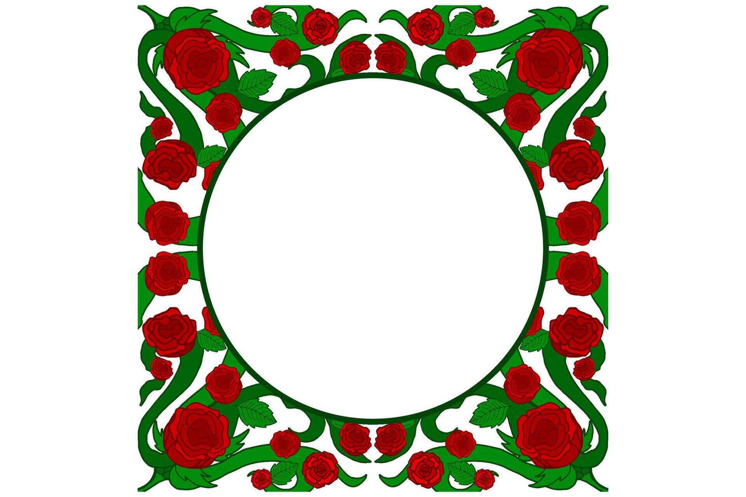 flora e rosa ornamento telaio confine vettore per decorazione design