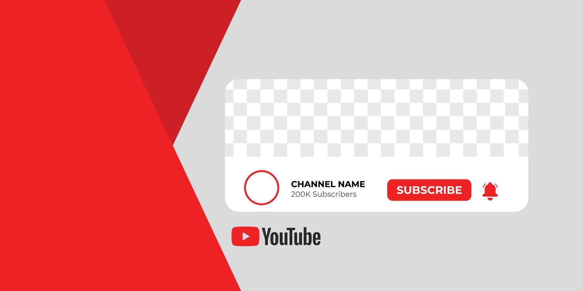 Youtube profilo icona interfaccia. sottoscrivi pulsante. canale nome. vettore