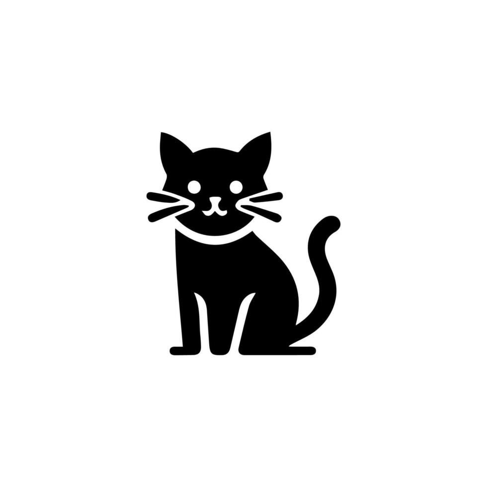 vettore isolato gatto silhouette, logo, stampa, adesivo decorativo