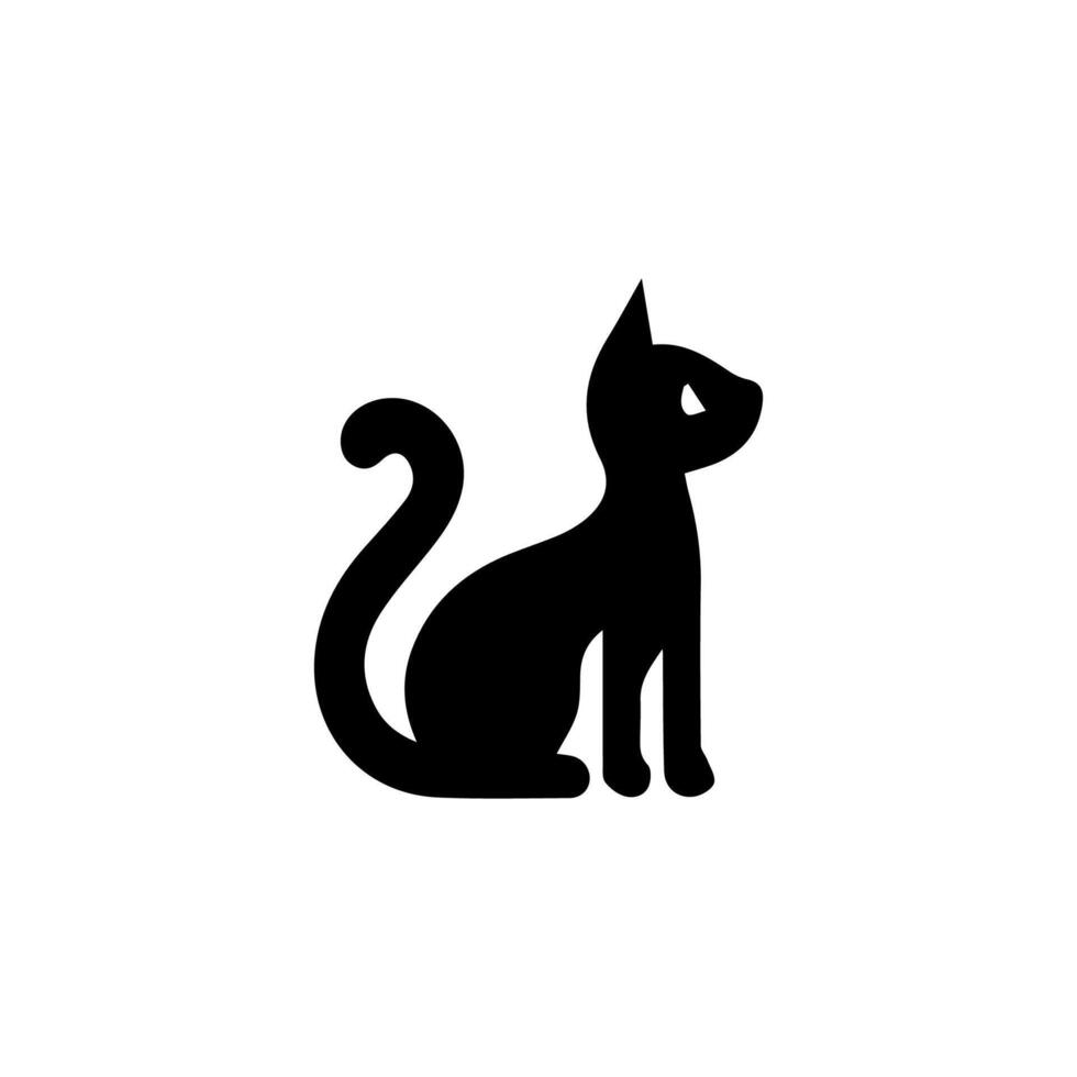 vettore isolato gatto silhouette, logo, stampa, adesivo decorativo