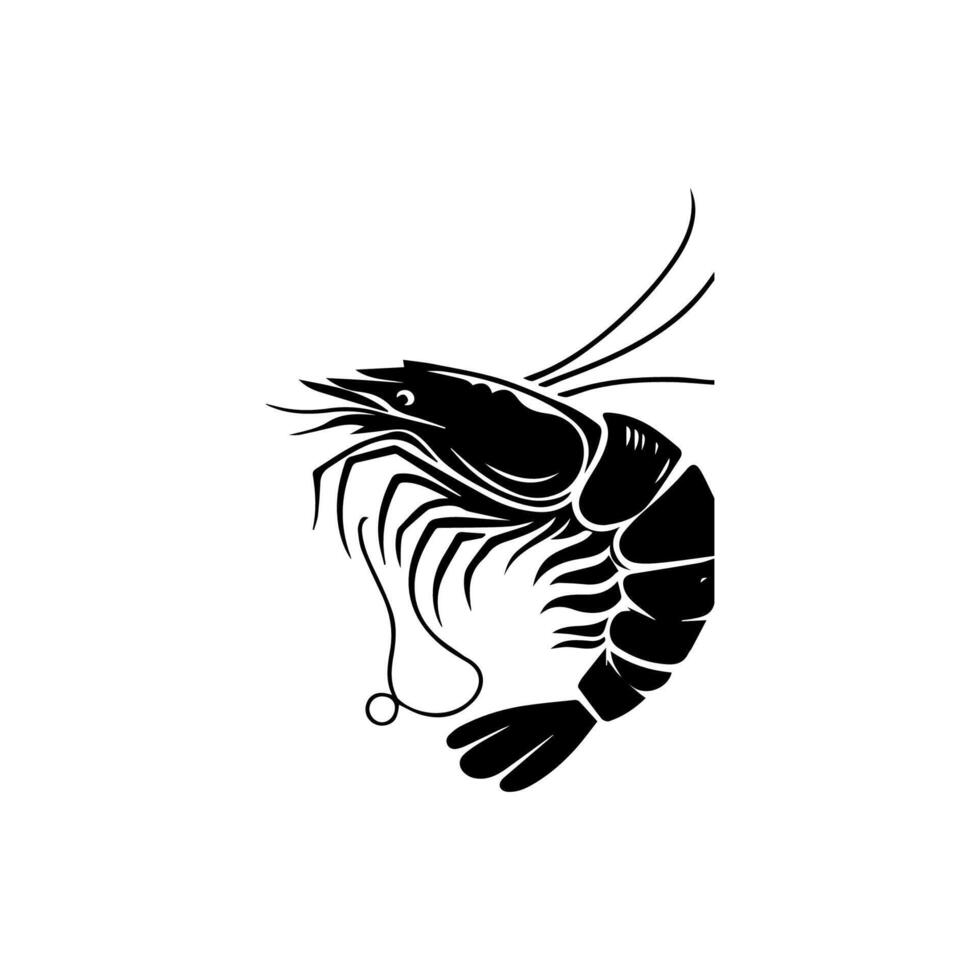 gamberetto mare caridea animale incisione vettore illustrazione. graffiare tavola stile imitazione. nero e bianca mano disegnato Immagine.