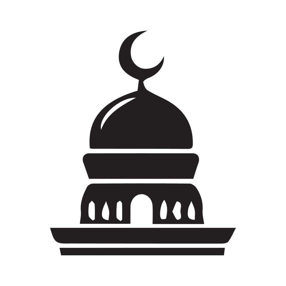 moschea silhouette vettore Ramadhan kareem