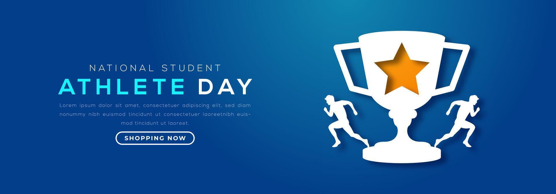 nazionale alunno - atleta giorno carta tagliare stile vettore design illustrazione per sfondo, manifesto, striscione, pubblicità, saluto carta