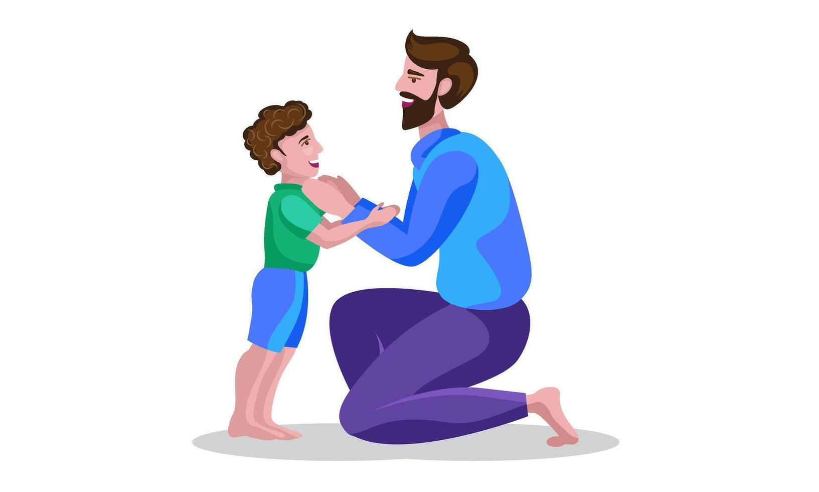 padre e figlio amore vettore