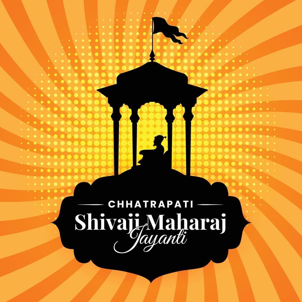 chhatrapati shivaji maharaj jayanti saluto, grande indiano maratona re vettore
