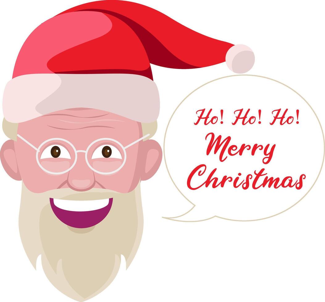 Santa Claus viso vettore illustrazione