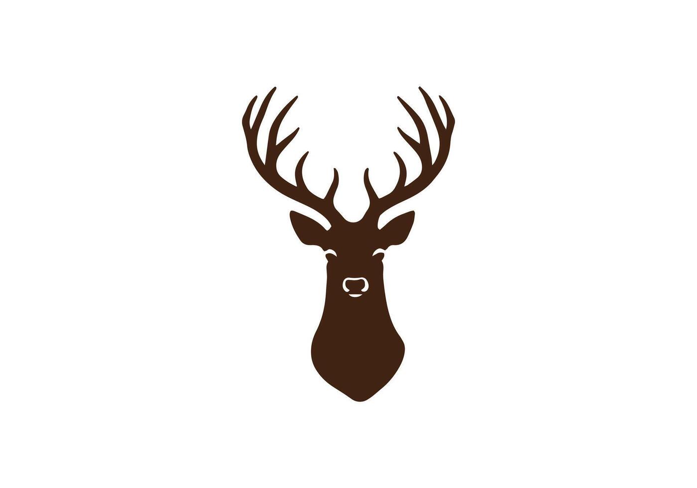 logo di cervo icona vettore silhouette isolato design