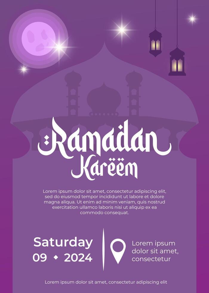 Ramadan kareem volantino. Ramadan kareem impostato di manifesti o inviti design. vettore