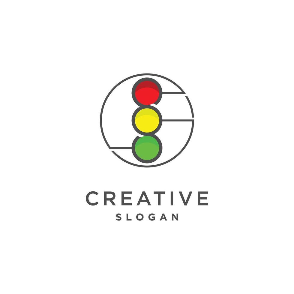 traffico leggero logo design elemento vettore icona con creativo concetto idea