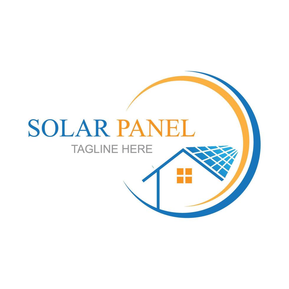 solare pannello logo vettore icona di naturale energia design