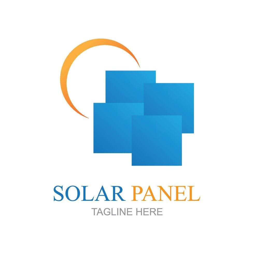 solare pannello logo vettore icona di naturale energia design