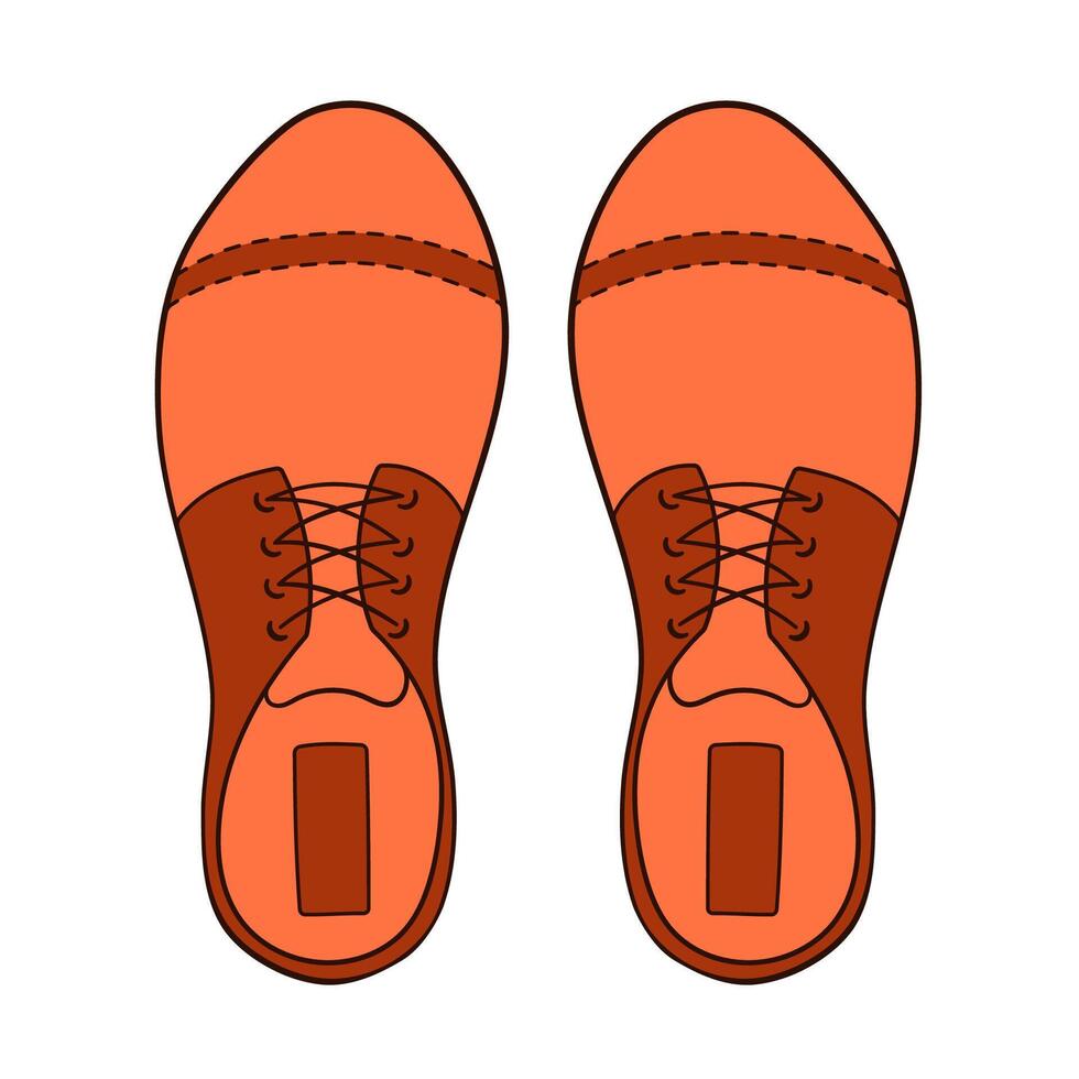 maschio casuale scarpe nel classico, attività commerciale stile. cartone animato icona per scarpa negozio. vettore illustrazione isolato su un' bianca sfondo.