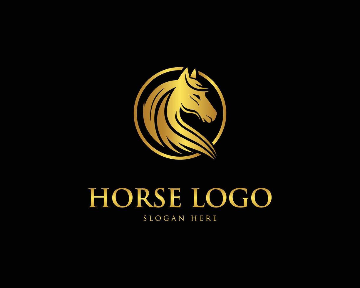 astratto lusso cavallo simbolo logo design vettore modello.