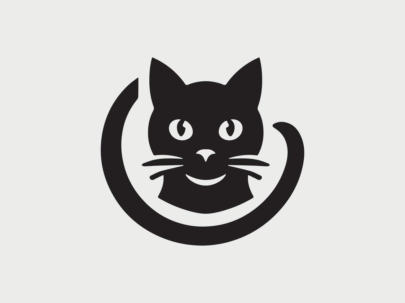 gatto logo design vettore modello