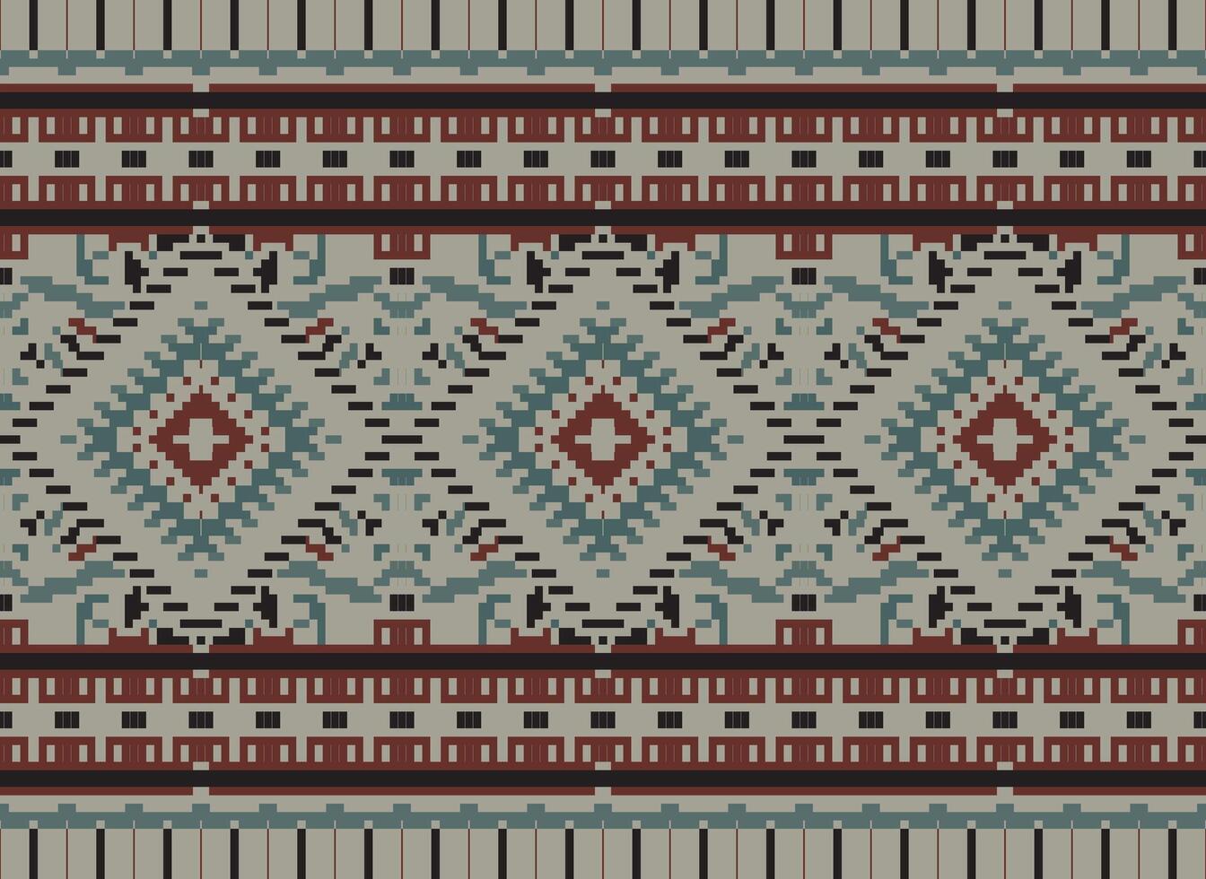 pixel attraversare punto tradizionale etnico modello paisley fiore ikat sfondo astratto azteco africano indonesiano indiano senza soluzione di continuità modello per tessuto Stampa stoffa vestito tappeto le tende e sarong vettore