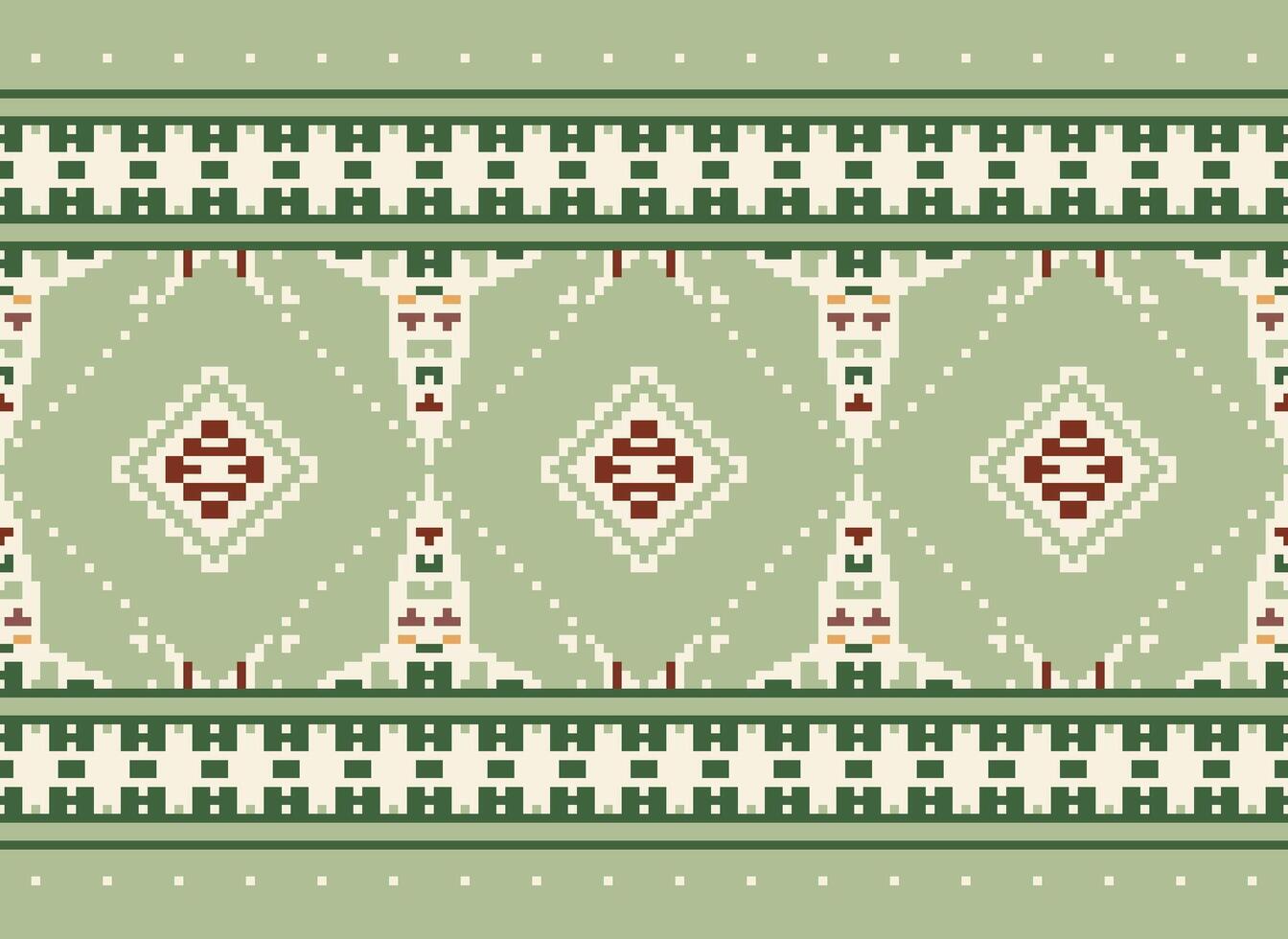 pixel attraversare punto tradizionale etnico modello paisley fiore ikat sfondo astratto azteco africano indonesiano indiano senza soluzione di continuità modello per tessuto Stampa stoffa vestito tappeto le tende e sarong vettore