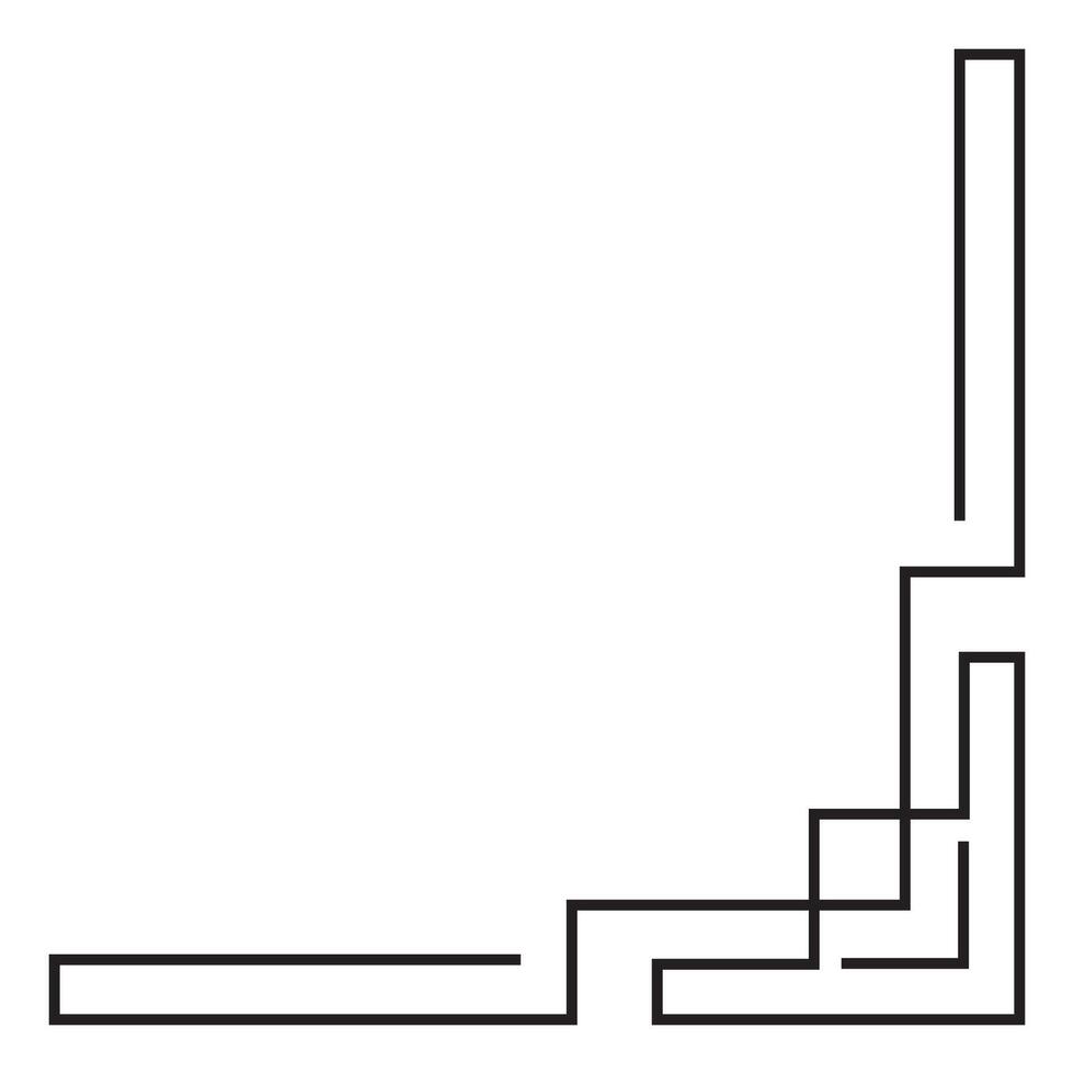 celtico angoli e montatura nero linea grafico elemento vettore
