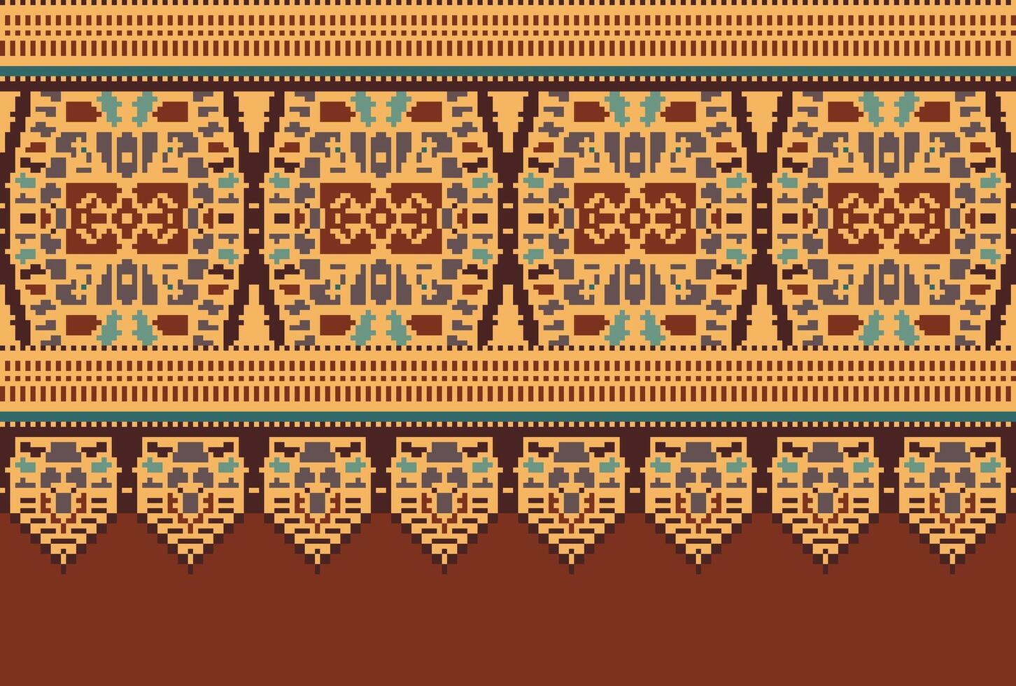 attraversare punto tradizionale etnico modello paisley fiore ikat sfondo astratto azteco africano indonesiano indiano senza soluzione di continuità modello per tessuto Stampa stoffa vestito tappeto le tende e sarong vettore