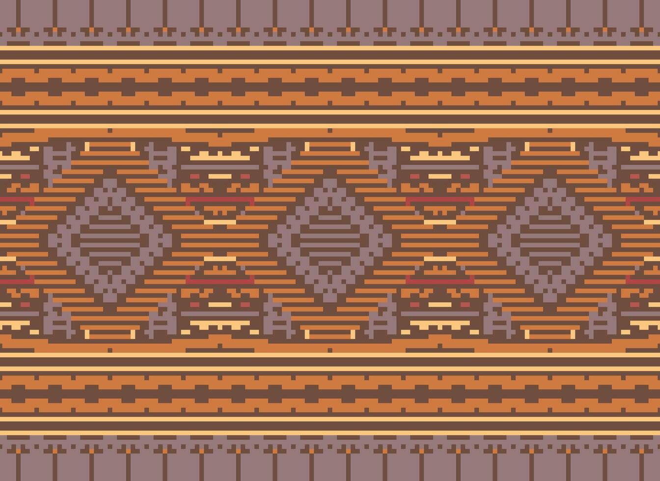 pixel attraversare punto tradizionale etnico modello paisley fiore ikat sfondo astratto azteco africano indonesiano indiano senza soluzione di continuità modello per tessuto Stampa stoffa vestito tappeto le tende e sarong vettore