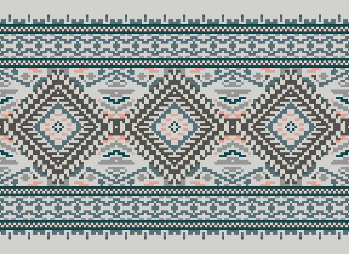 pixel attraversare punto tradizionale etnico modello paisley fiore ikat sfondo astratto azteco africano indonesiano indiano senza soluzione di continuità modello per tessuto Stampa stoffa vestito tappeto le tende e sarong vettore