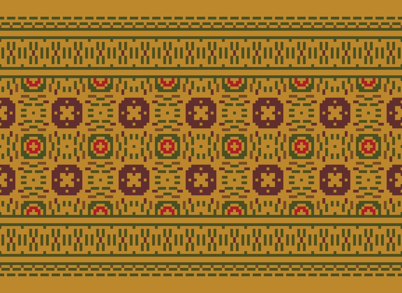 pixel attraversare punto tradizionale etnico modello paisley fiore ikat sfondo astratto azteco africano indonesiano indiano senza soluzione di continuità modello per tessuto Stampa stoffa vestito tappeto le tende e sarong vettore