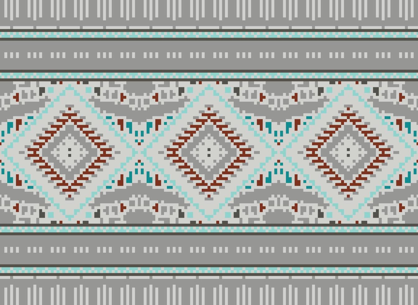 pixel attraversare punto tradizionale etnico modello paisley fiore ikat sfondo astratto azteco africano indonesiano indiano senza soluzione di continuità modello per tessuto Stampa stoffa vestito tappeto le tende e sarong vettore