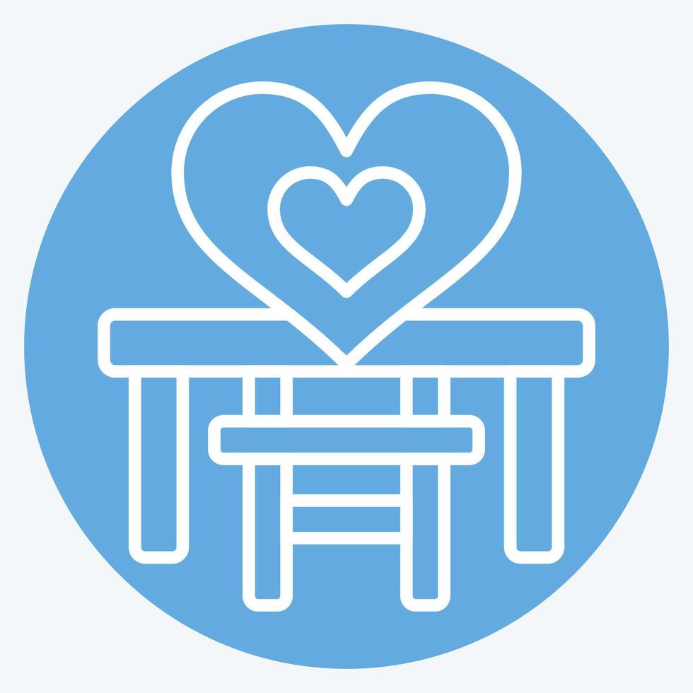 icona bambino sedia. relazionato per scuola materna simbolo. blu occhi stile. semplice design modificabile. semplice illustrazione vettore