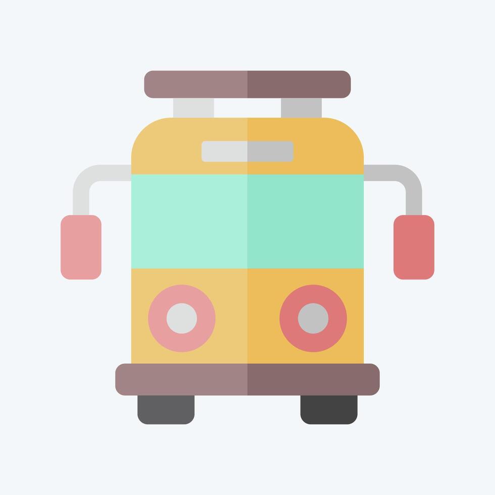 icona scuola autobus. relazionato per scuola materna simbolo. piatto stile. semplice design modificabile. semplice illustrazione vettore