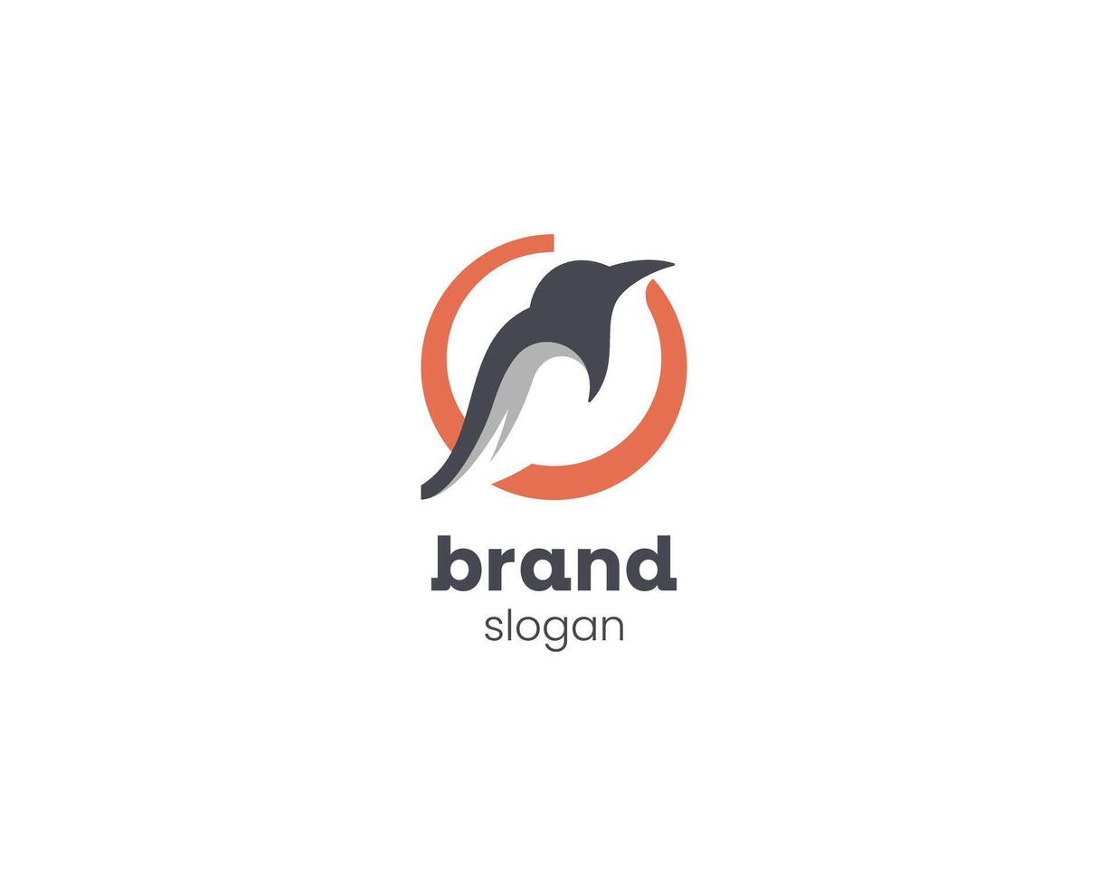 creativo monogramma minimalista uccello logo vettore