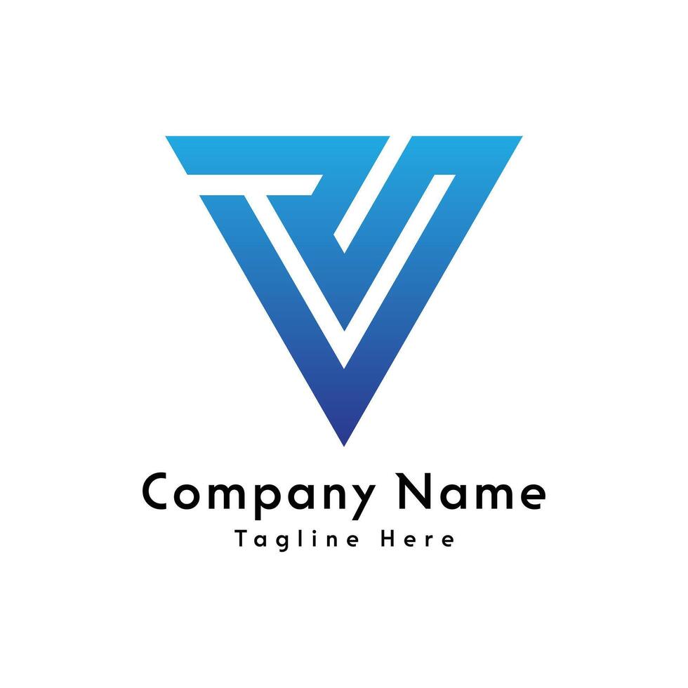 rv lettera creativo logo design icona vettore