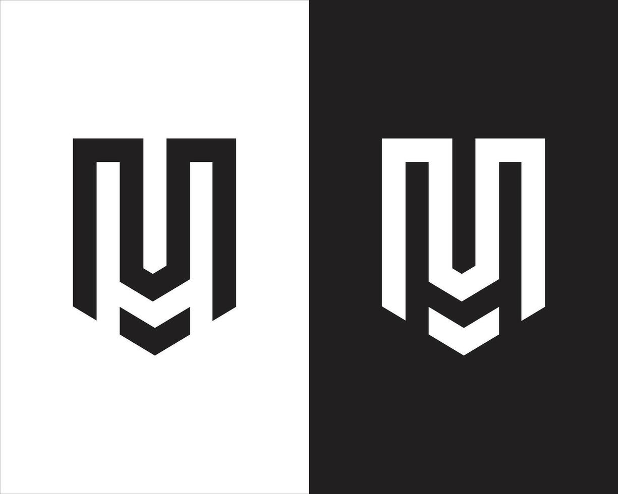 m lettera logo design icona vettore