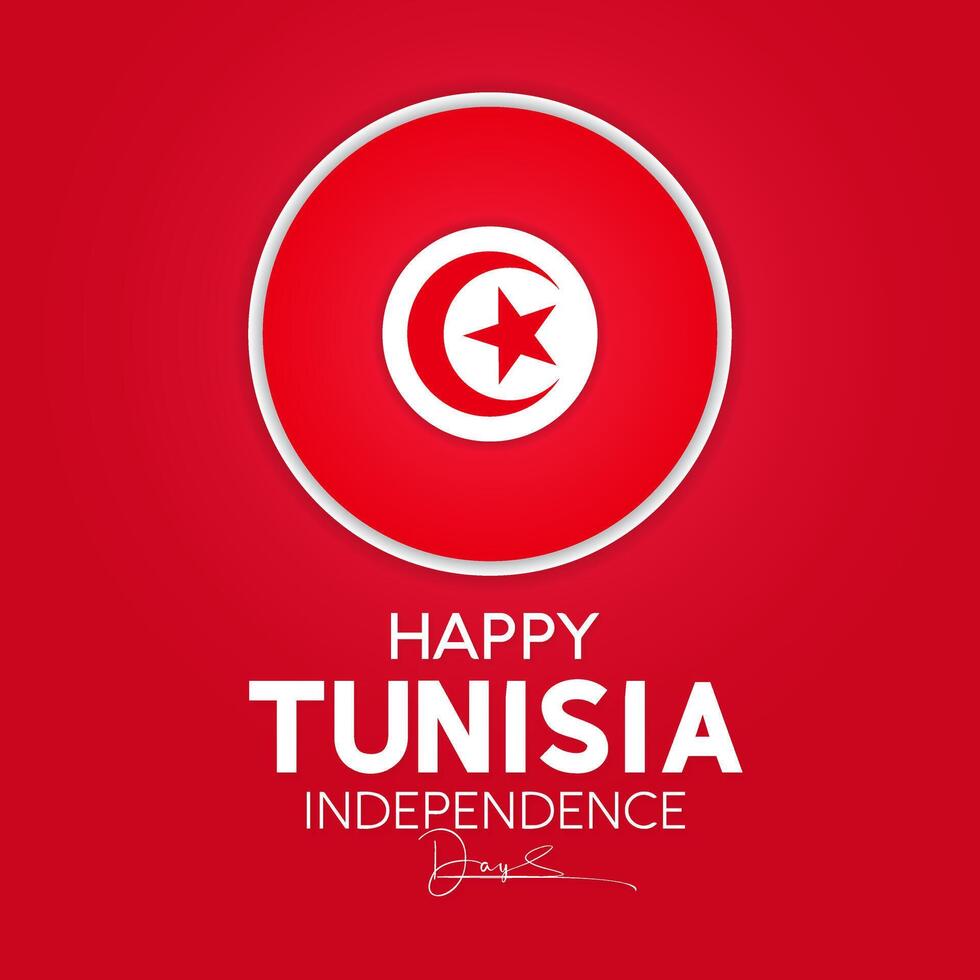 contento tunisia indipendenza giorno celebrazione ogni anno nel 20 marzo. nazionale vacanza giorno di quello della Tunisia agitando bandiere. vettore illustrazione per striscione, saluto carta, manifesto con sfondo.