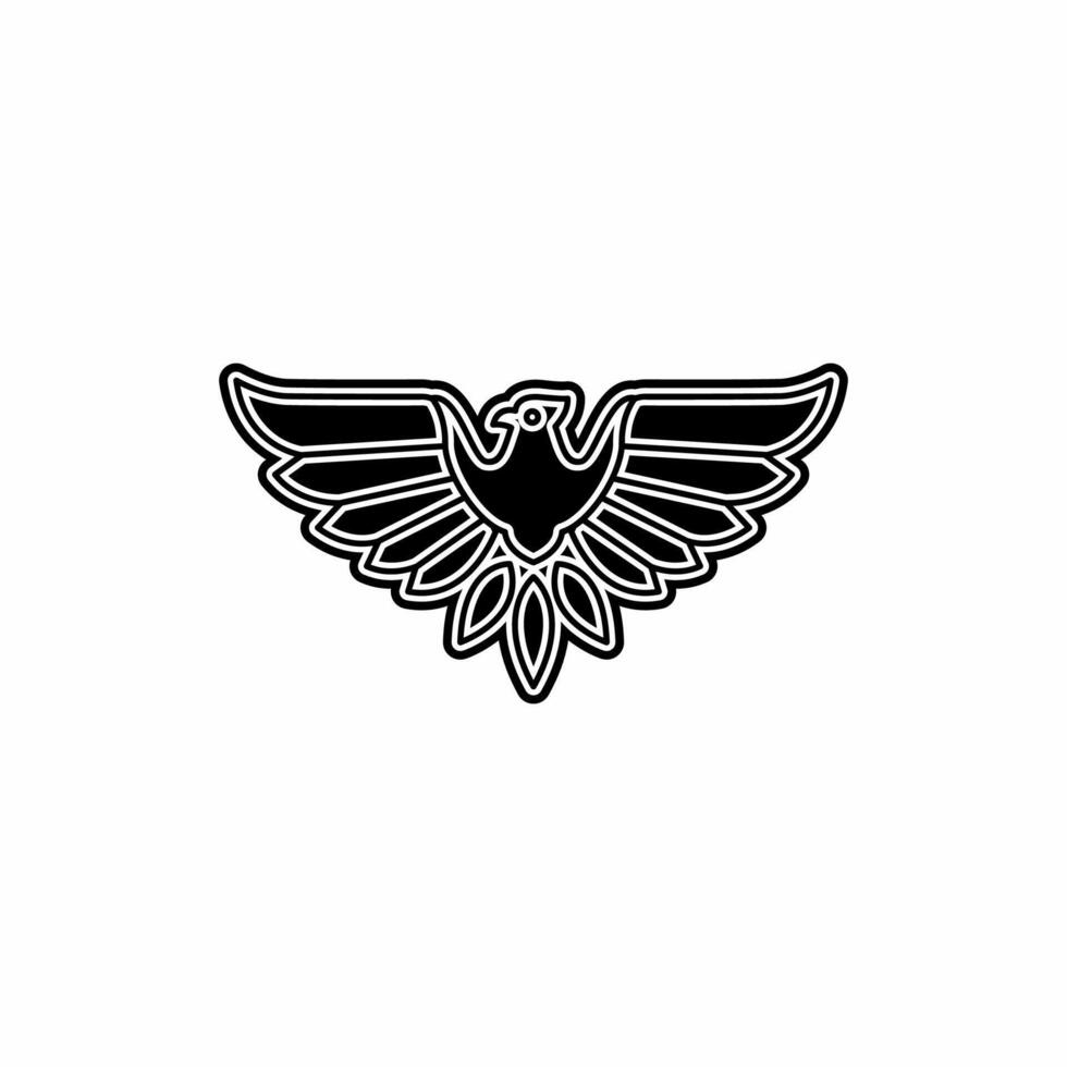 aquila volare vettore logo