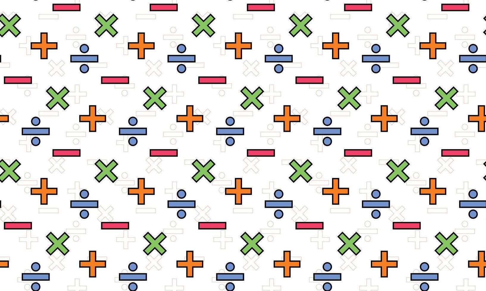 modello senza soluzione di continuità sfondo di matematica simboli vettore