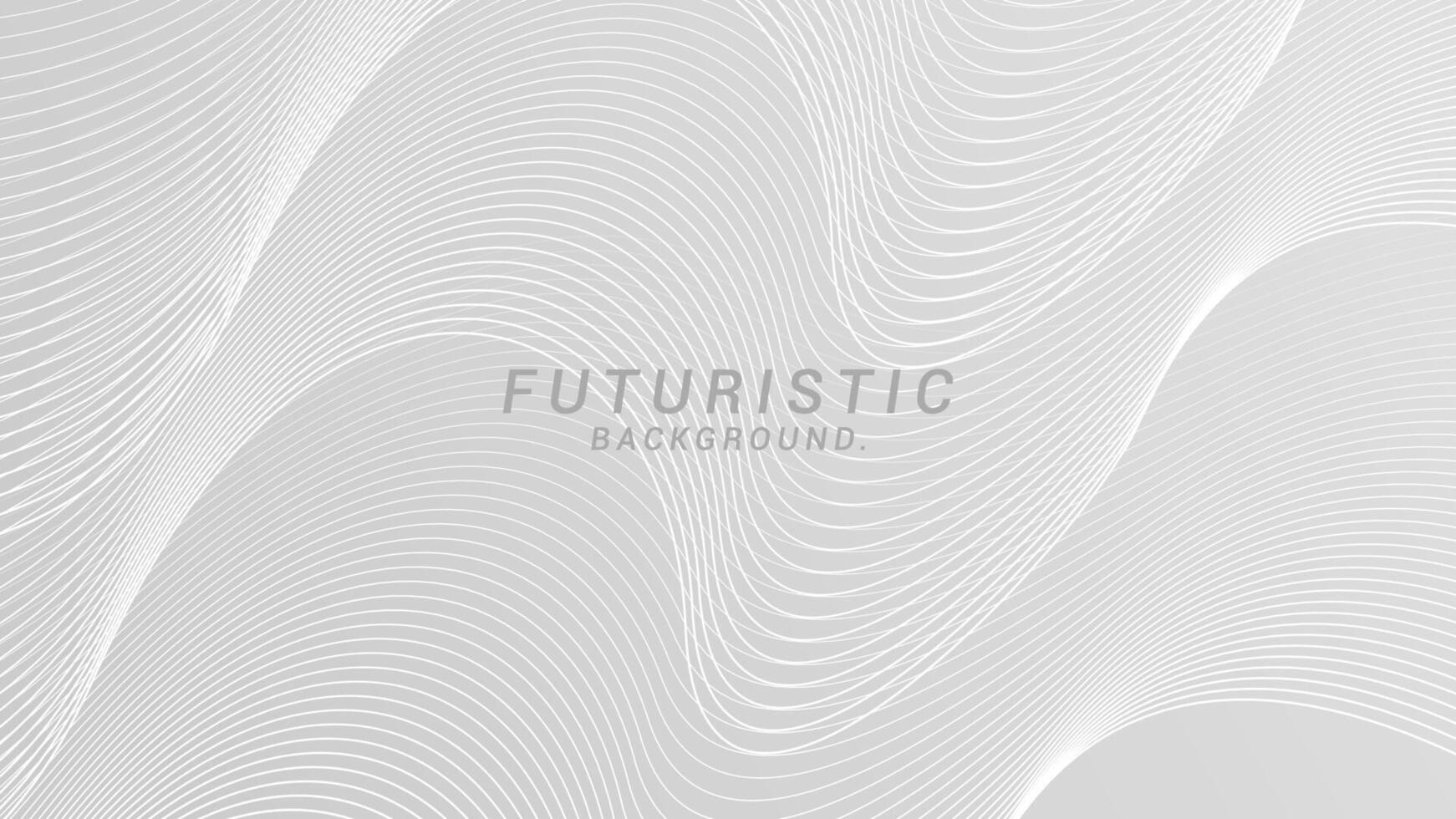 grigio bianca futuristico astratto sfondo. fluente ondulato Linee struttura sfondo. adatto per striscioni, manifesti, carte, sfondo. vettore