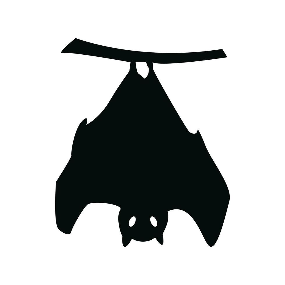 pipistrello sospeso tra albero rami - vettore design