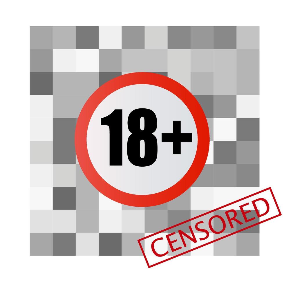 pixel censurato cartello. nero censurare vettore