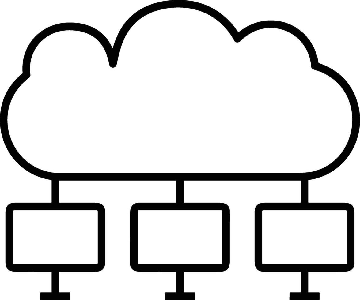 nube icona simbolo vettore Immagine. illustrazione di il ospitando Conservazione design Immagine